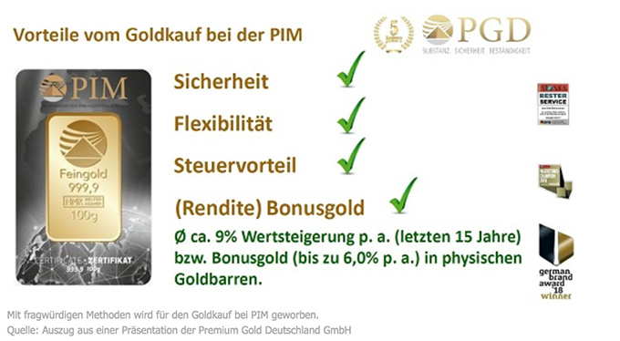 PIM Gold Werbebanner